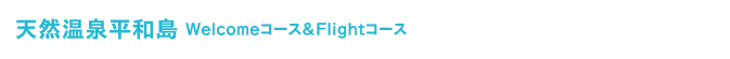 天然温泉平和島 Welcomeコース&Flightコース